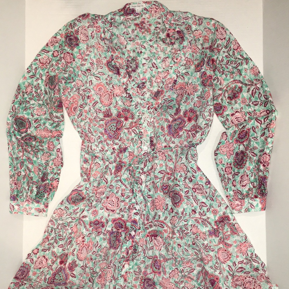 Poupette St Barth Floral Eyelet Cotton Maxi Dress – XS